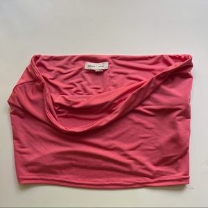 Coral cropped tube top